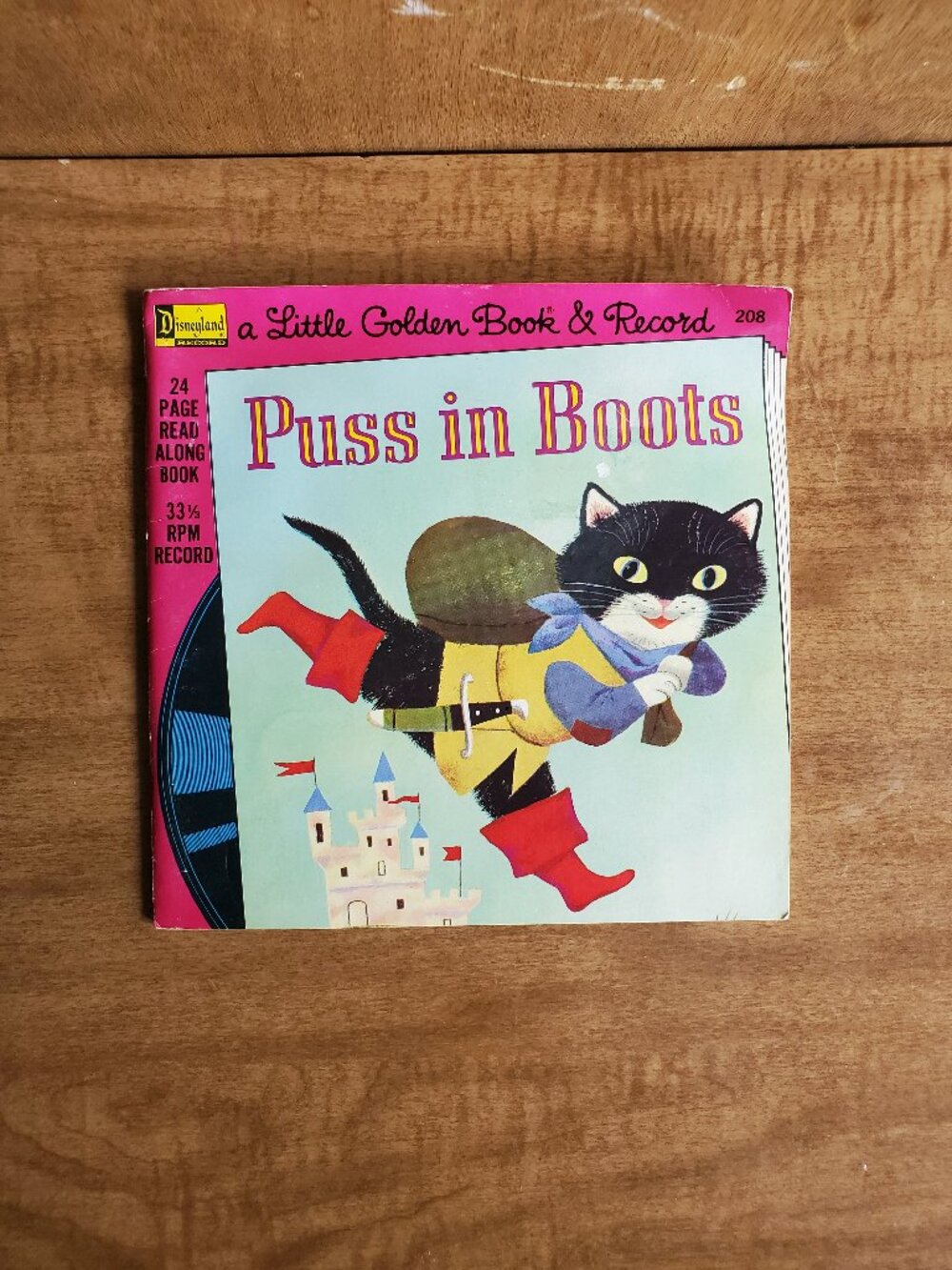 Vintage Puss in Boots Little Golden Book and Record (Read description)